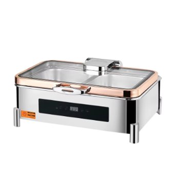 ELECTRIC CHAFING DISH GOLDEN FRAME RECTANGLE 9L - CHAFING DISHES Kenya